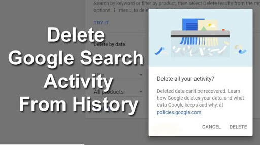 deleted google activity